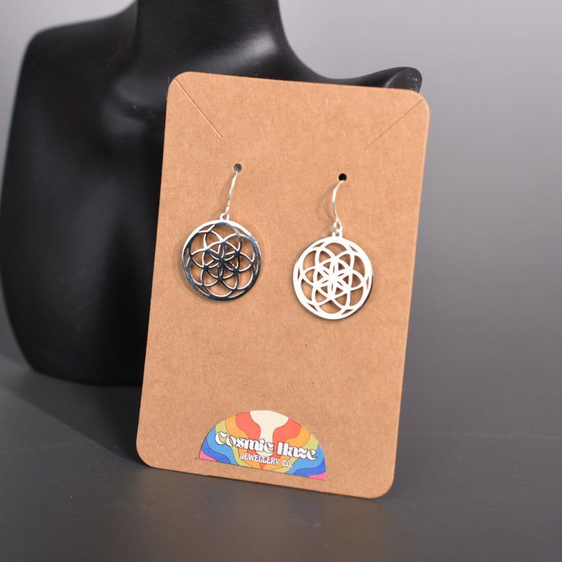 Seed Of Life Stainless Steel Earrings